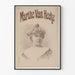 Vintage-Poster Porträt Marthe Van Hecke im alten Stil