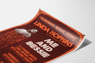 Poster vintage Teatro Me and Bessie - Linda Hopkins in Bessie Smith