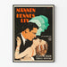 Poster vintage uomo e donna in ritratto grafico