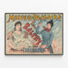 Vintage-Poster Menüs Plaisirs Louise Balty Revue Taraboum — gerahmtes Bild an der Wand