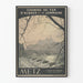Vintage Poster of Metz Moselle and Cathedral Island of Saulcy