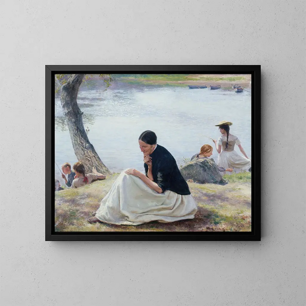 Les souvenirs - Émile Friant — gerahmtes Bild an der Wand
