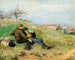 Mathias Schif e Camille Martin seduti in campagna - Émile Friant — vista dell’opera