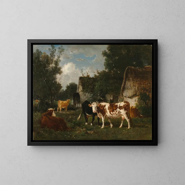Der Mühle - Émile van Marcke — gerahmtes Bild an der Wand