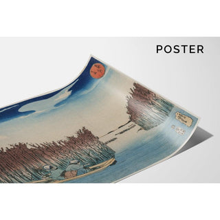 Ōmori, de la série des lieux célèbres de la capitale orientale - Utagawa Kuniyoshi | Reproduction Tableau Décoration murale affiche copie
