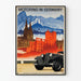 Vintage-Poster Motoring in Deutschland - Automobil-Wanddekoration