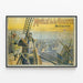 Vintage-Poster Moulin de la Galette Montmartre – Pariser Wanddekoration — gerahmtes Bild an der Wand