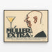 Vintage-Poster Müller Extra - Elegante Wanddekoration — gerahmtes Bild an der Wand