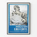 Vintage-Poster des Museums für Eisenbahnwesen in Warschau