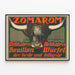 Poster vintage Zomarom Bouillon Delicatezza — quadro incorniciato alla parete
