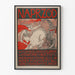 Vintage Poster Naprzod - Knight and Dragon in Red and Black