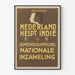 Vintage-Sammelposter der niederländischen Nationalen Sammlung - Nederland Helpt Indië