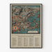 Vintage Poster of New England Recreation Map, United States