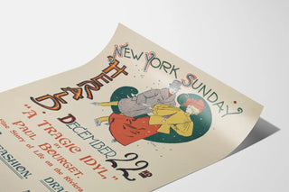 Poster Vintage New York Sunday Herald 22 Dicembre