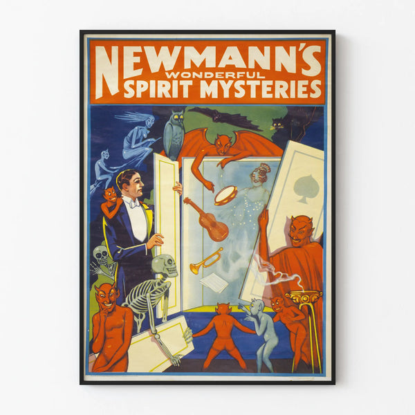 Poster vintage I meravigliosi misteri dello spirito di Newmann