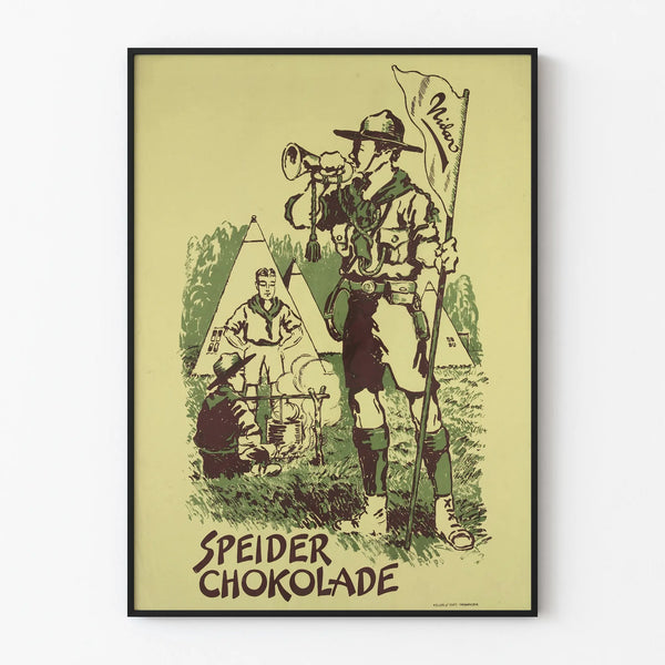 Poster vintage Nidar Speider Chokolade decorazione murale