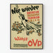 Vintage-Poster gegen Diktatur für Wanddekoration