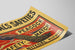 Vintage-Poster Nitedal's Safeties mit Pfau - Retro-Wanddekoration — Ansicht des Kunstwerks