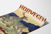 Vintage-Wandposter Deco Norwegen Sommernacht mit Rentieren