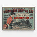 Vintage-Poster Werbung für die universelle Gasherd-Kochplatte Chabrier Jeune — gerahmtes Bild an der Wand