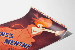 Vintage-Poster Nuyens's Menthe - Alte Werbung für Crème de Menthe Rose