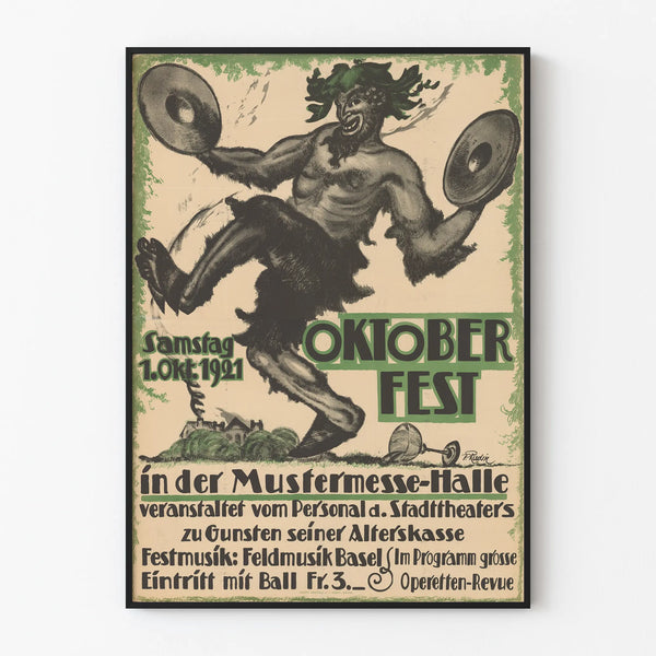 Poster vintage Oktoberfest 1921 - Decorazione murale autentica
