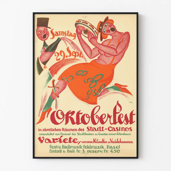Poster vintage Oktoberfest 29 settembre - decorazione murale festiva