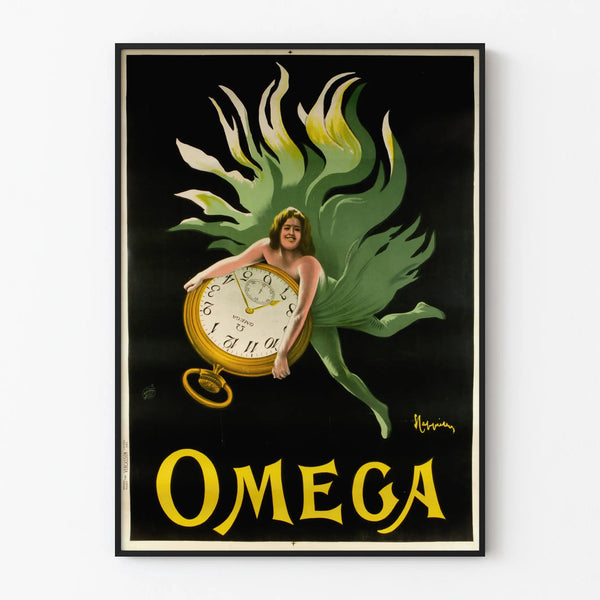 Poster vintage Omega orologio da tasca decorazione murale