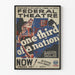 Vintage Theater Poster Federal - One Third of a Nation