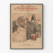 Poster vintage Oorlogs-Filosoof - Decorazione murale in stile caricatura storica