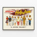 Vintage-Poster Help Juan – Retro-Wanddekoration — gerahmtes Bild an der Wand