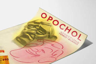 Poster vintage Opochol per affezioni epato-biliari