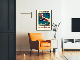 Poster Vintage La Nostra Risposta Produzione Totale