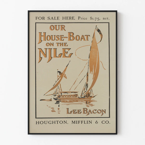 Vintage-Poster Unser Hausboot auf dem Nil – Nautische Wanddekoration