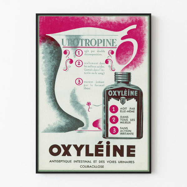 Vintage-Poster Oxyléine antiseptisch Wanddekoration
