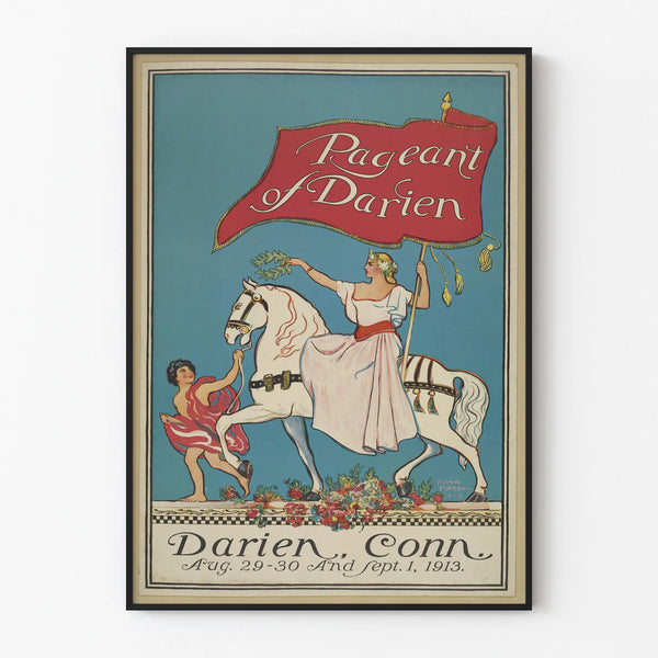 Vintage-Poster Pageant of Darien 1913 - Retro-Wanddekoration