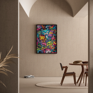 Pop Art Poster - Feline Jungle