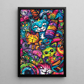 Pop Art Poster - Feline Jungle