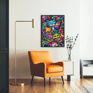 Pop Art Poster - Feline Jungle
