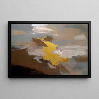 Abstrakte Tafel – Goldener Schwarm