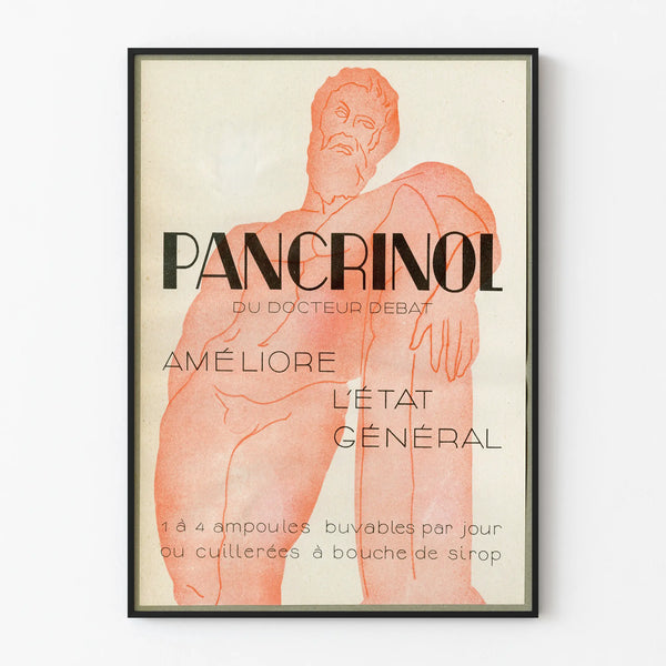 Poster vintage Pancrinol - Decorazione murale medica retrò