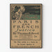 Vintage-Poster Paris und Französische Gerechtigkeit Wanddekoration