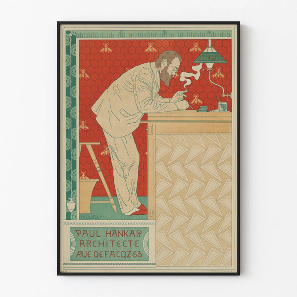 Vintage-Poster Paul Hankar Architekt von A. Crespin