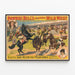 Vintage-Poster Wild West Pawnee Bill - Westernmädchen und Señoritas zu Pferd — gerahmtes Bild an der Wand