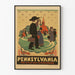 Vintage-Poster Pennsylvania The Little Red Schoolhouse