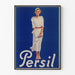 Vintage Werbeplakat Persil Elegante Frau in Weiß