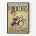 Vintage-Poster Pinocchio – Klassische Theater-Wanddekoration