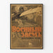 Poster vintage di propaganda militare con aereo e testo russo