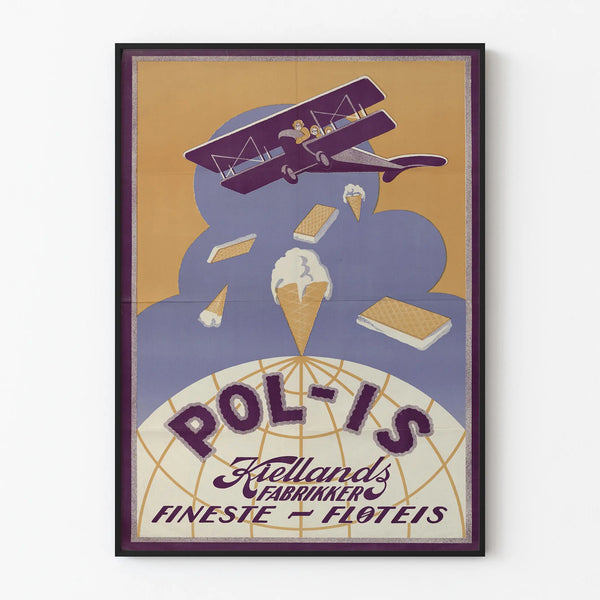 Poster vintage Pol-Is Fineste Floteis per decorazione da parete