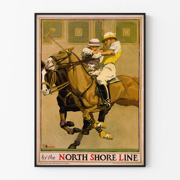 Poster vintage Polo della North Shore Line - decorazione murale sportiva